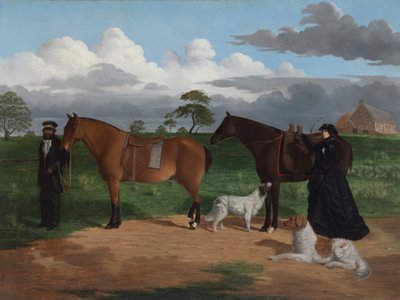 Mrs. Adolphus Sceales with Black Jimmie on Merrang Station by Robert Dowling